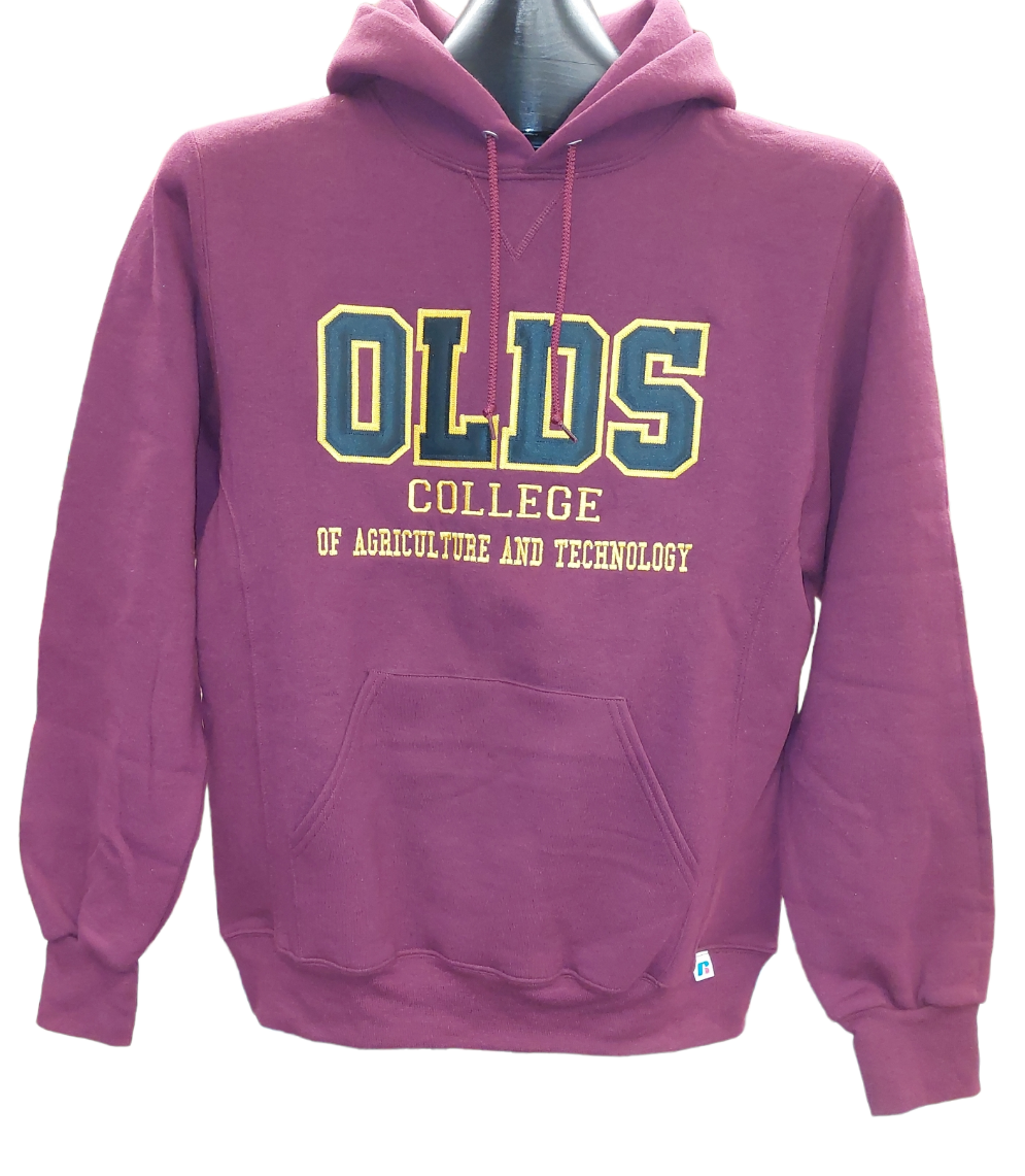 Hoodie Russell Olds College Burgundy w/Gold