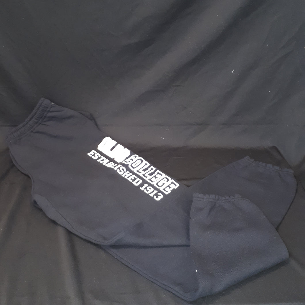 Sweatpants Russell w/Pocket and Closed Bottom Black