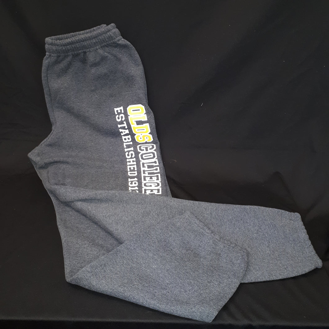 Sweatpants Russell w/Pocket and Closed Bottom Black Heather